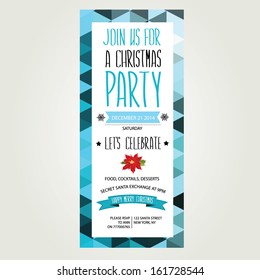 Invitation Merry Christmas.Typography.Vector illustration.