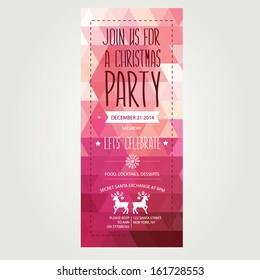 Invitation Merry Christmas.Typography.Vector illustration.