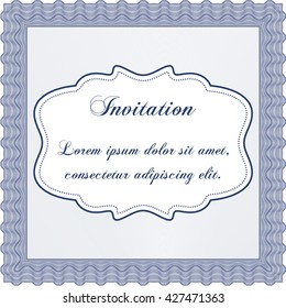 Invitation. Nice design. Printer friendly. Detailed. 