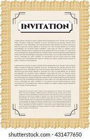 Invitation. Nice design. Printer friendly. Detailed. 