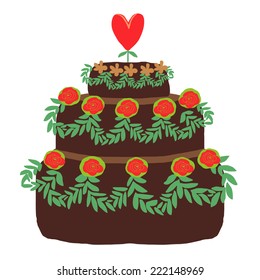  Invitation on celebrations with cake in vector.