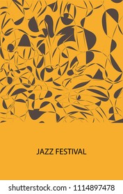 Invitation on Jazz Festival Design. Flayer or Ticket.
