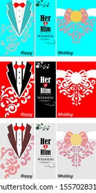 Invitation with ornament design. The concept of wedding attire. Invitation Template