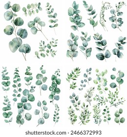 invitation painting silver herb print watercolor wedding greenery greeting herbal elegant exotic