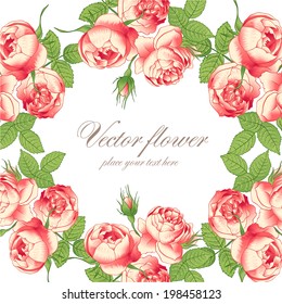 Vector Illustration Beautiful Floral Border Spring Stock Vector ...