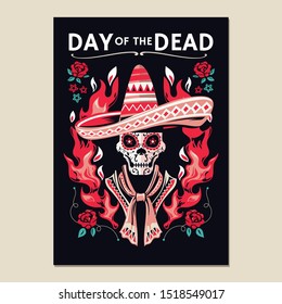 Invitation poster to the Day of the dead party