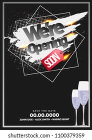 Invitation or Poster for Grand Opening Celebrations. 