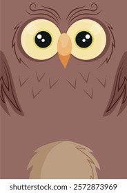 an invitation or poster template for a children's party or birthday with an animal design, namely a owl design