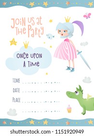 An invitation with a princess. 
