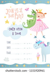 An invitation with a princess. 