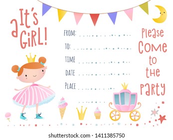 An invitation with a princess. 