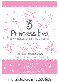 Invitation For Princess Birthday Party