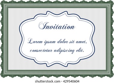 Invitation. Printer friendly. Complex design. Detailed. 