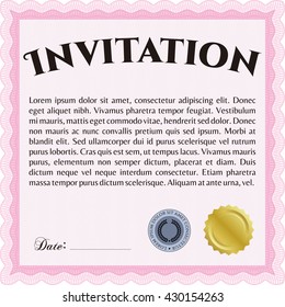 Invitation. Printer friendly. Complex design. Detailed. 