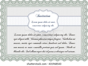 Invitation. Printer friendly. Detailed. Nice design. 