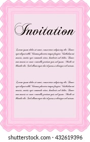 Invitation. Printer friendly. Detailed. Nice design. 