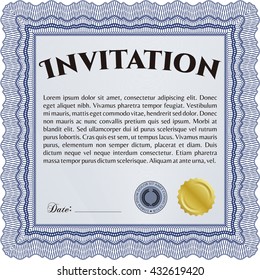 Invitation. Printer friendly. Detailed. Nice design. 