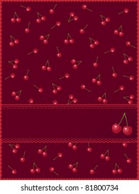 invitation with red berries