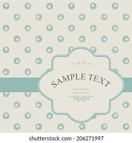 invitation with  retro abstract seamless background 