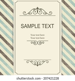 invitation with retro abstract seamless background