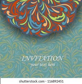 Invitation retro card