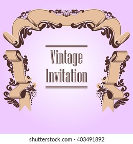 invitation and ribbon