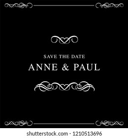 Invitation, sabe the date, vintage and retro