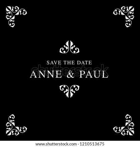 Invitation, sabe the date, vintage and retro