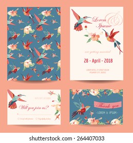 Invitation, Save the Date Card Set - for Wedding, Baby Shower - in vector 