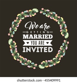 Invitation and save the date concept represented by seal stamp icon. Colorfull and flat illustration. 