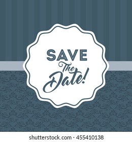 Invitation and save the date concept represented by seal stamp icon. Colorfull and flat illustration. 