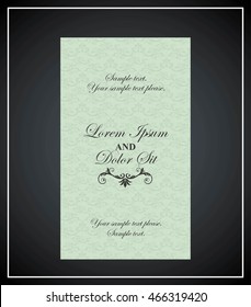 Invitation and save the date concept represented by decoration card icon. Blue and frame illustration. 