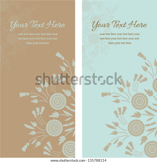 Invitation set\
with beige and lightblue  round ornament and place for text. for\
invitation, backdrop, card, brochure, banner, border, wallpaper.\
Vector eps10,\
illustration.