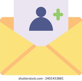 Invitation single vector line icon