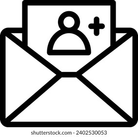 Invitation single vector line icon 