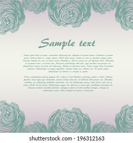 invitation with  Sketch of artichoke by hand