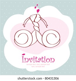 Invitation with snail