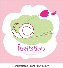 Invitation with snail