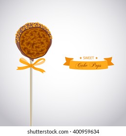 Invitation of sweet inside cake pop 