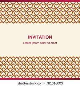 Invitation template, background and frame border vector design floral decoration in vintage art style illustration EPS 10