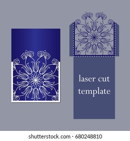 Invitation template or cards for laser or plotter cutting.Cutout paperwork.