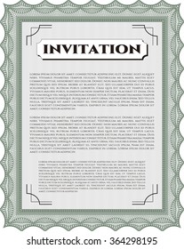Invitation template. With complex background. Good design. Customizable, Easy to edit and change colors.