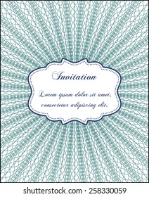 Invitation template. Complex linear design.