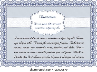 Invitation template. Cordial design. With background. Detailed. 