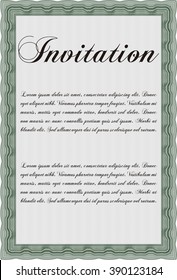 Invitation template. Cordial design. Detailed. Easy to print. 