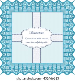 Invitation template. Cordial design. Easy to print. Detailed. 