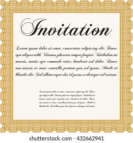 Invitation template. Cordial design. Easy to print. Detailed. 