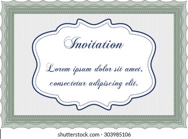 Invitation template. Customizable, Easy to edit and change colors.Cordial design. With complex background. 