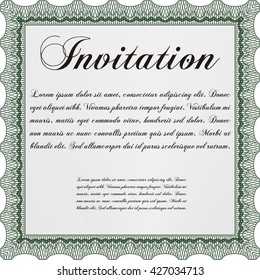 Invitation template. Detailed. Cordial design. With background. 