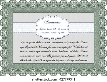 Invitation template. Detailed. Cordial design. With background. 